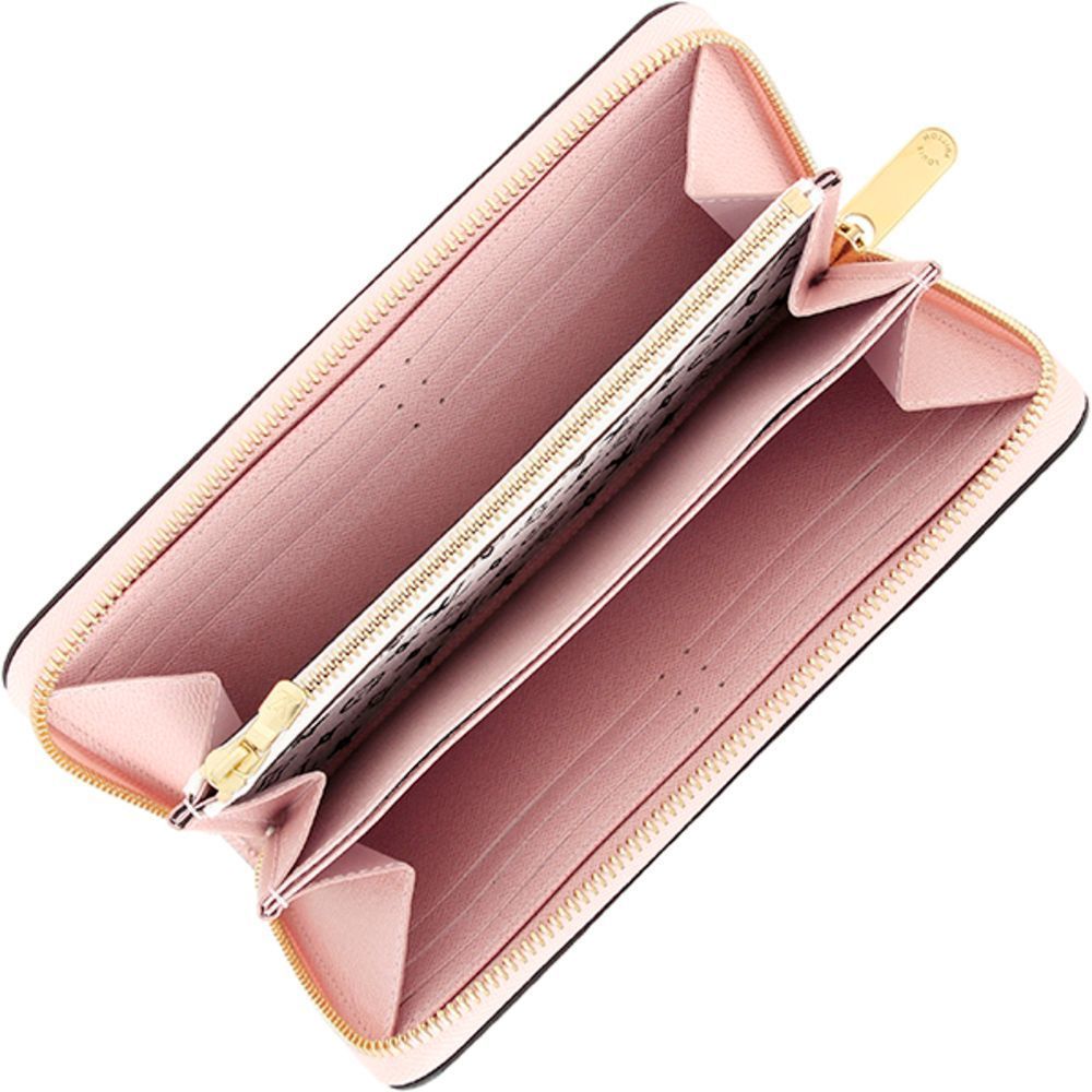 Zippy Wallet Round Zipper Monogram Giant Leather Pink White LV Long Wallet - Picture 4 of 7